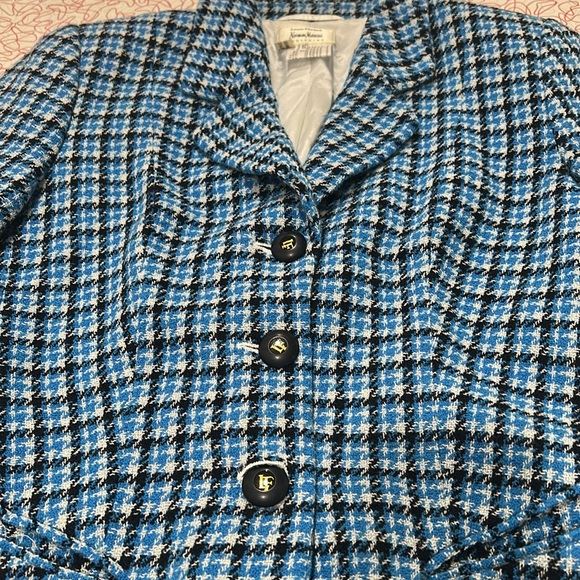 Louis Ferris Neiman Marcus Exclusive Plaid 3 Button Suit Jacket - Picture 3 of 9